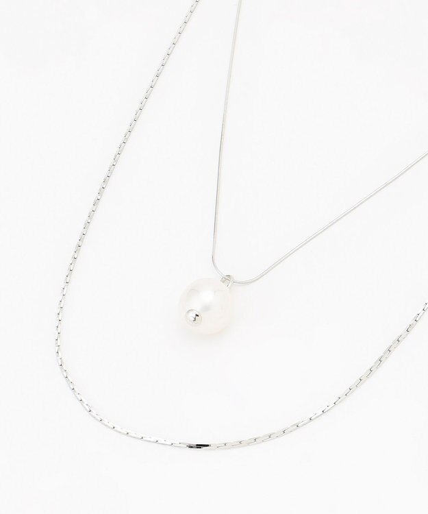 GRACE CONTINENTAL パールレイヤードネックレス シルバー