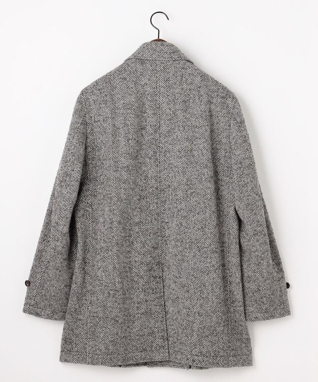 JOSEPH ABBOUD 【尾州産カシミヤブレンド素材/軽量】カシミヤブレンドアルパカヘリンボーン ステンカラーコート ライトグレー系7