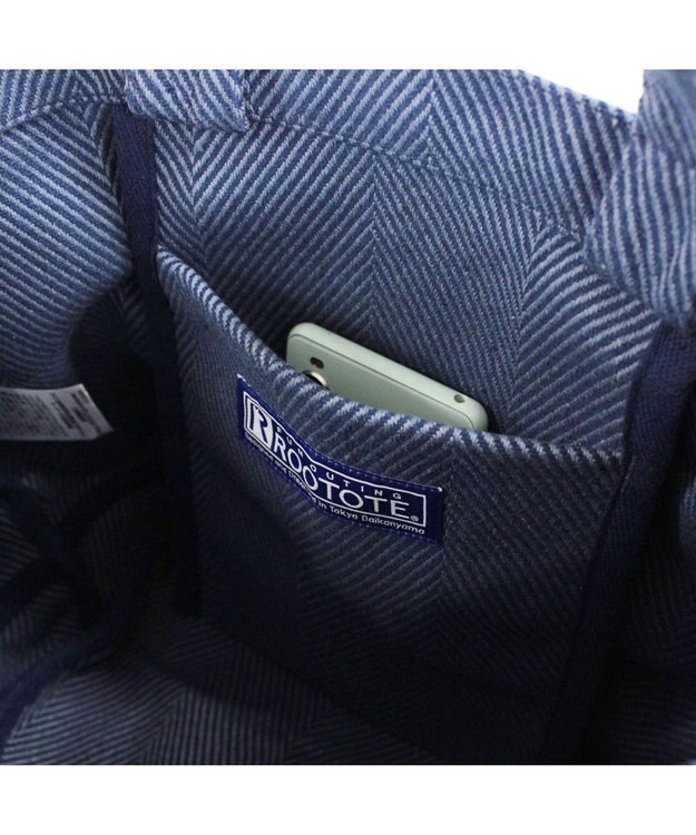 ROOTOTE 1285【ボトルホルダー付き】SN.デリ.リサイクルコットンH-A 02：デニムミックス