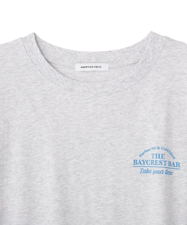 AMERICAN HOLIC BARロゴプリントTシャツ Light Gray Mixture
