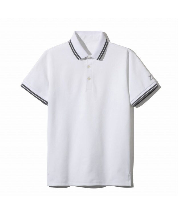 ZERO HALLIBURTON 【吸水速乾・UVケア】 ダブルラインベーシック鹿の子ポロシャツ ZHG-W5S4a 82977 ホワイト