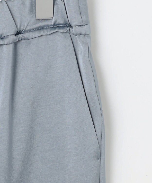 自由区 【Exclusive】シャイニーサテンドロスト パンツ チャコール