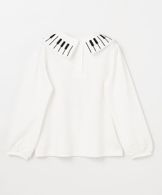 ANY KIDS 音符＆鍵盤デザインブラウス エクリュ×鍵盤