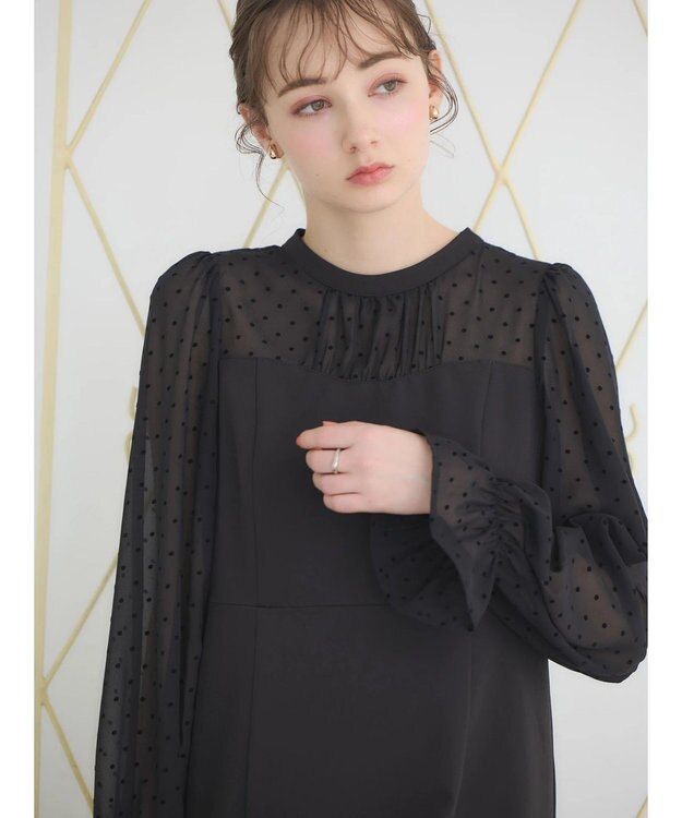 earth music&ecology シアードットドッキングワンピース Black