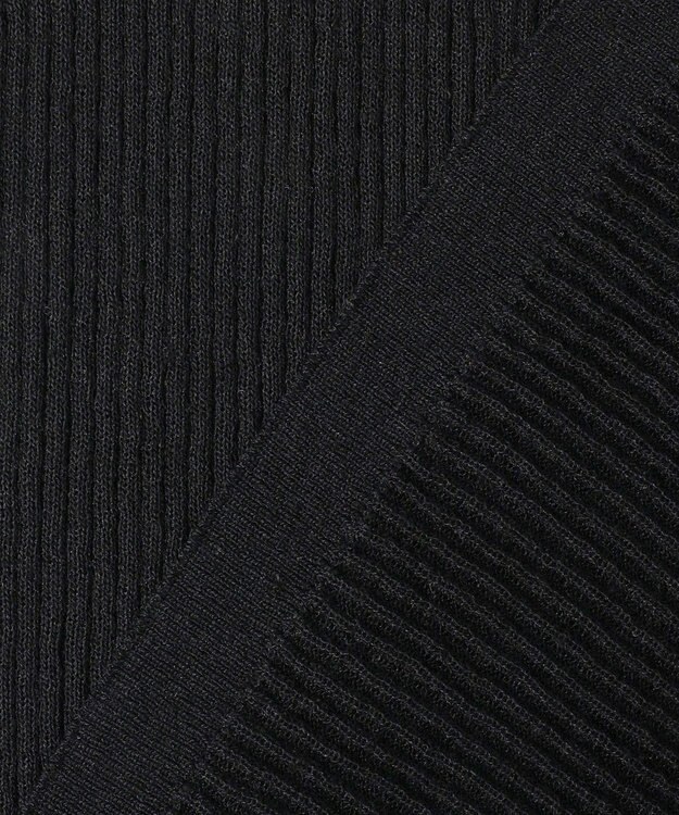 ICB L 【先行予約】 リネンブレンドシアー クルーネックリブニット ブラック