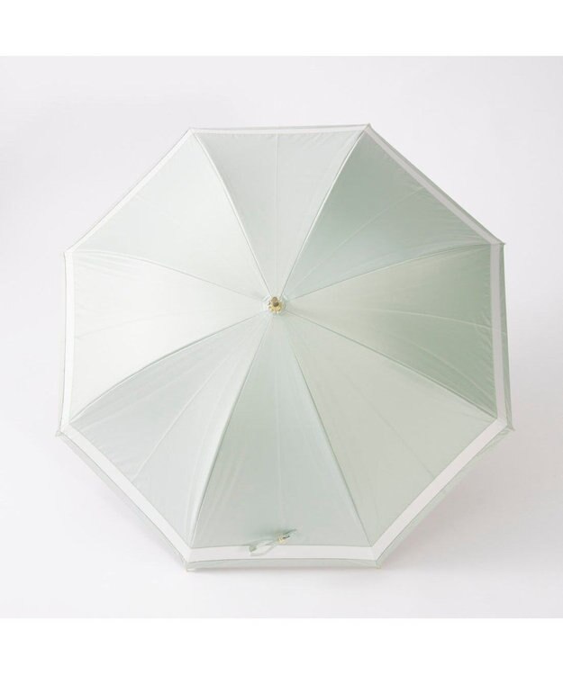 UNBILLION カシュネ cachenez / 【晴雨兼用】【日傘】 【UV カット率99.999.9％以上】PU切り継ぎボーダーバルーンショートパラソル グリーン