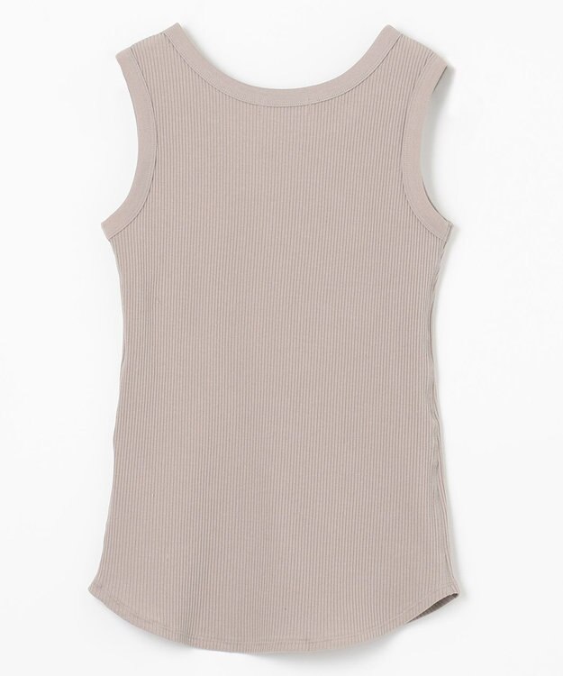 ANY L リブタンクトップ グレージュ