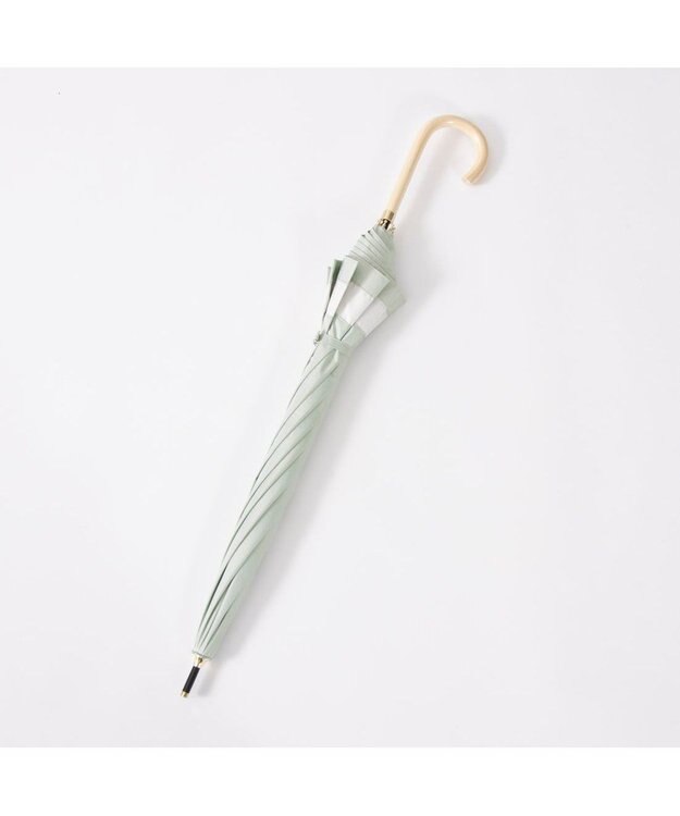 UNBILLION カシュネ cachenez / 【晴雨兼用】【日傘】 【UV カット率99.999.9％以上】PU切り継ぎボーダーバルーンショートパラソル グリーン