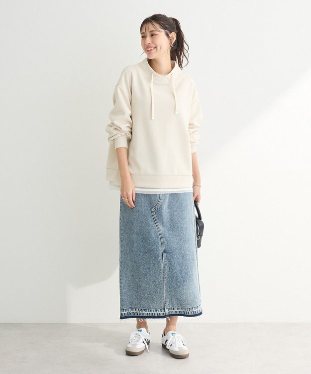 Green Parks ダンボール抜け衿プルオーバー Ecru