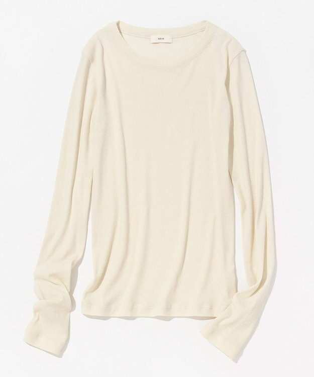 NAVE 【Nave・洗える】ガーゼフライス ロングスリーブ アイボリー系