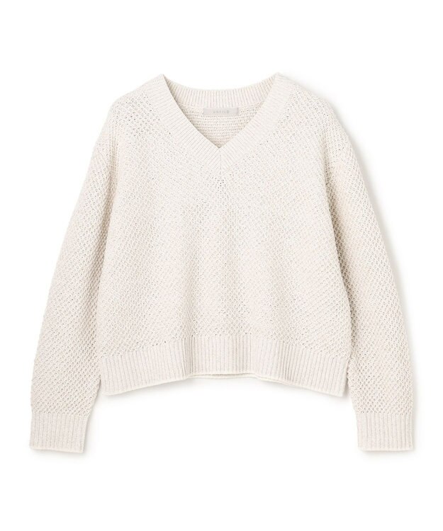 UNFILO メランジリンクス ニット グレージュMIX