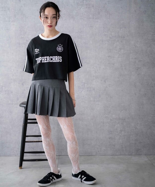 WEGO ライングラフィックショートT ブラック