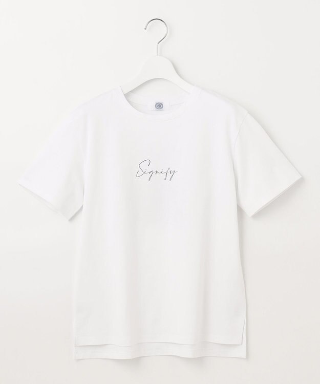 J.PRESS LADIES バック フォト Tシャツ ホワイト系