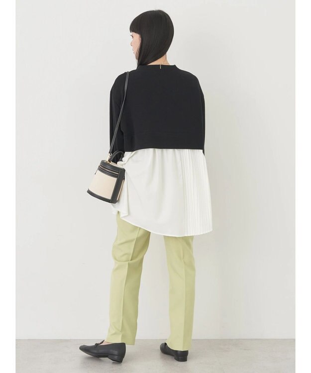 earth music&ecology プリーツヘムドッキングチュニック Black