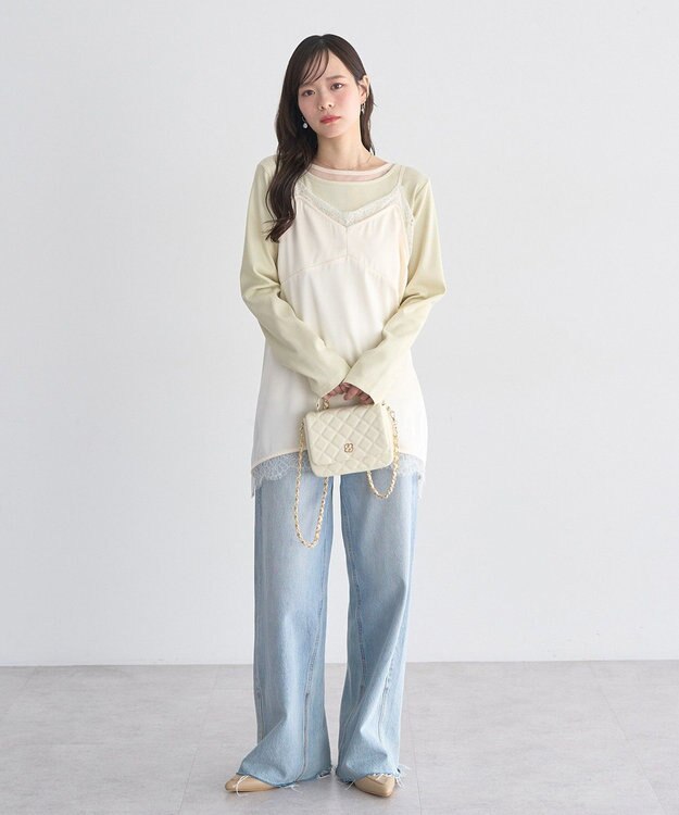 earth music&ecology 【2WAY】チェーンコンパクトバッグ Ivory