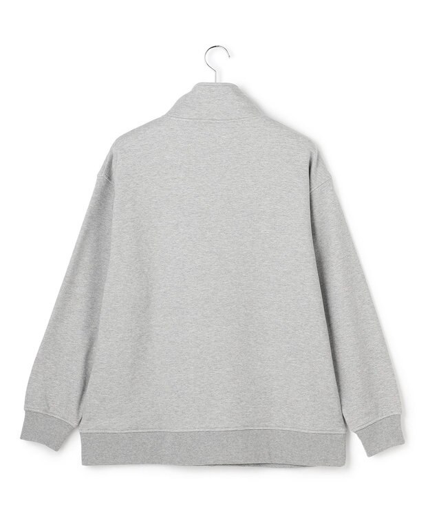 J.PRESS YORK STREET 【UNISEX】裏毛ロゴハーフジップ スウェット ライトグレー系