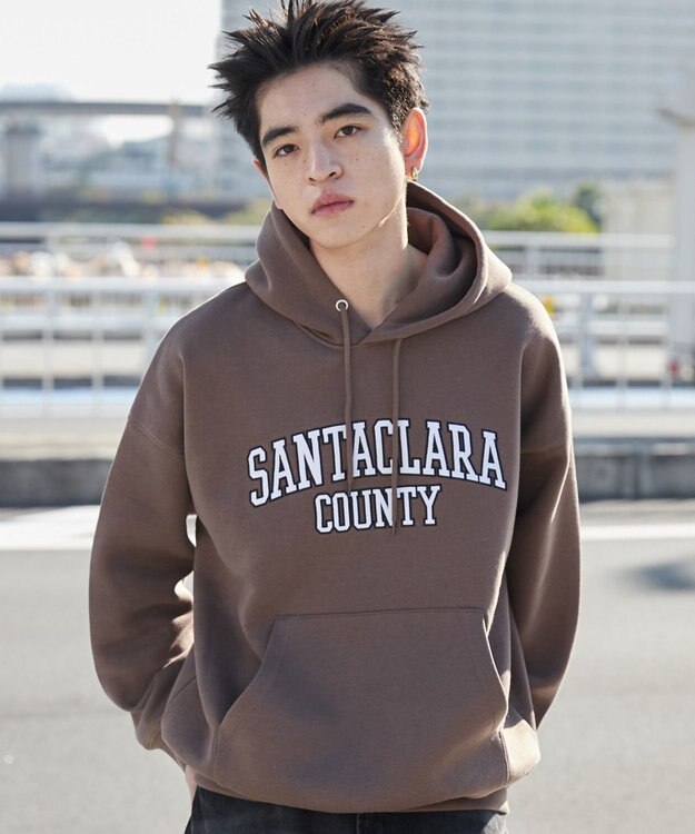 WEGO ワッペンロゴパーカー ブラウン