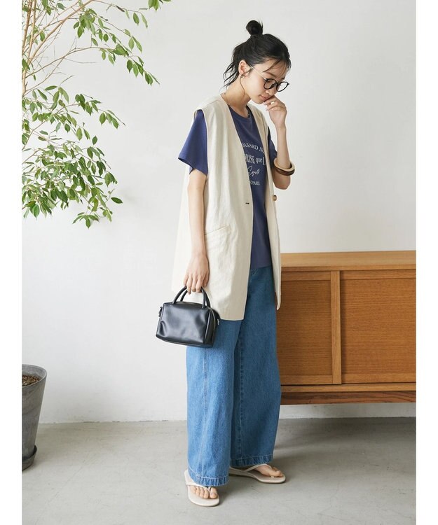 CRAFT STANDARD BOUTIQUE 【キナリノ別注】リネンレーヨンジレベスト Ivory