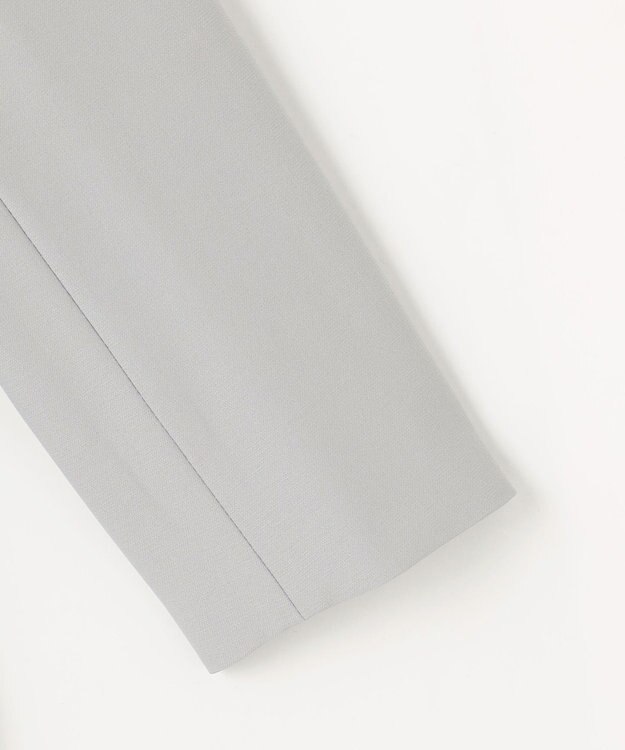 ANY L イージーケアライトストレッチノーカラージャケット ライトグレー