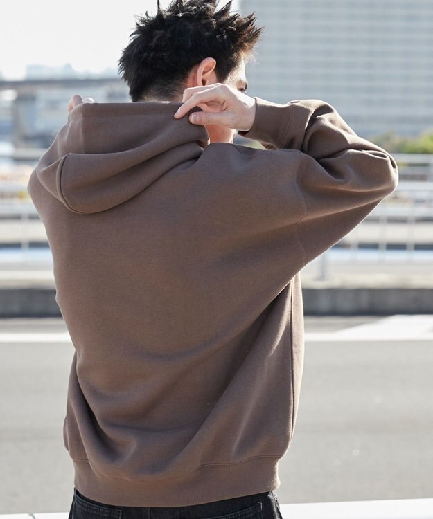 WEGO ワッペンロゴパーカー ブラウン