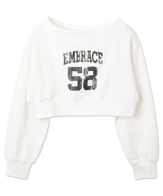 WEGO オフショルショートスウェット ホワイト