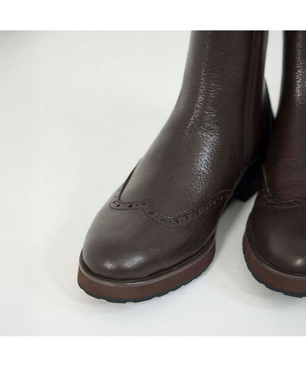 ing <ing>クラシカルサイドゴアブーツ ダークブラウン