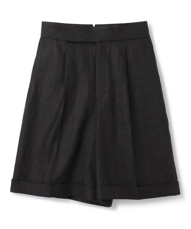 uncrave ヘリンボーン リネン ショートパンツ（uncrave WHITE） ブラック