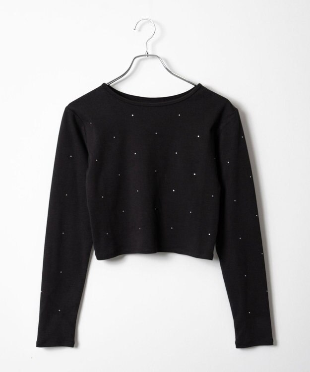 WEGO ラインストーンドットロンT ブラック