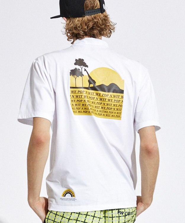 PW CIRCULUS 【UVカット / 吸水速乾 / 伸縮性抜群】【MEN】アニマルフォトモック T ホワイト系1