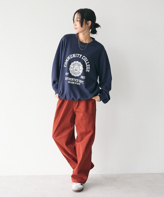 CRAFT STANDARD BOUTIQUE カレッジプリントプルオーバー Gray Mixture