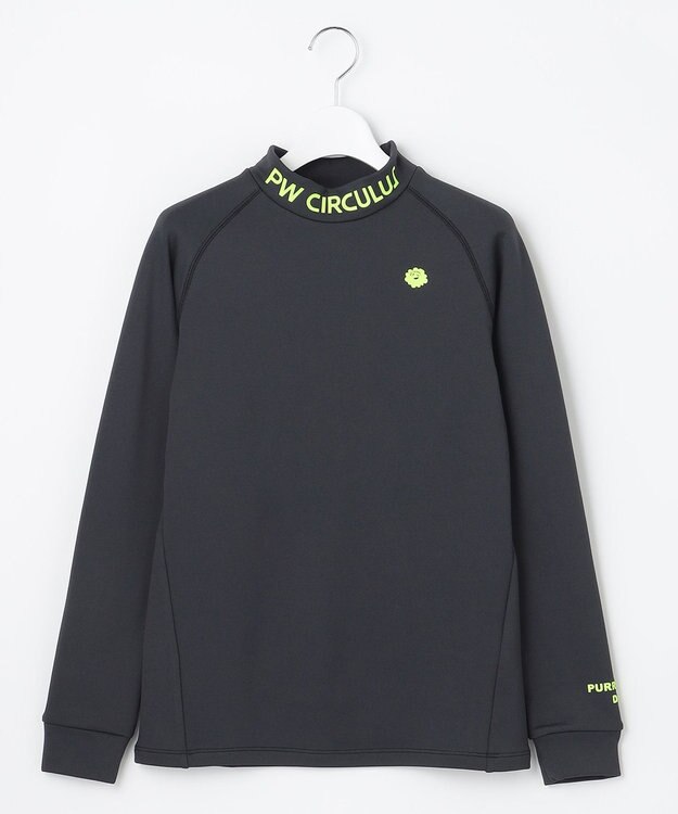 PW CIRCULUS 【WOMEN】【ストレッチ/軽量】バックロゴ 長袖 モックネック シャツ グレー系