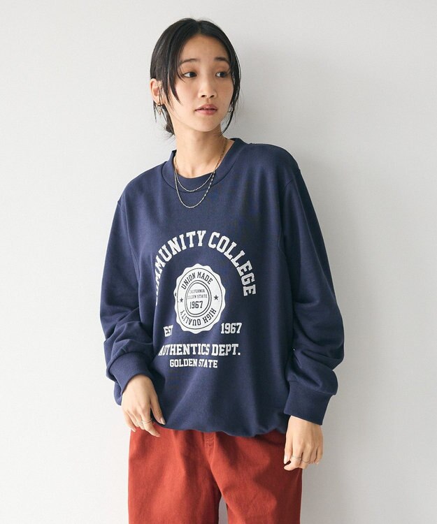 CRAFT STANDARD BOUTIQUE カレッジプリントプルオーバー Gray Mixture