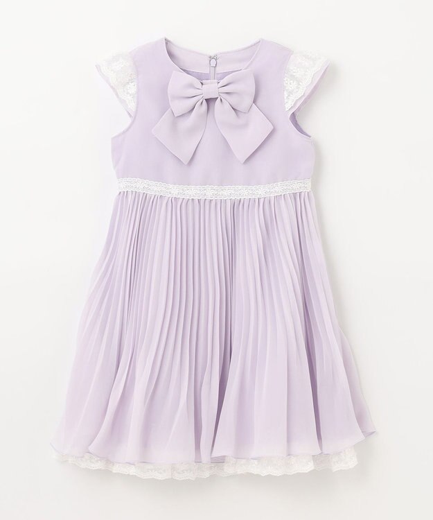 ANY KIDS シフォンプリーツワンピース ラベンダー