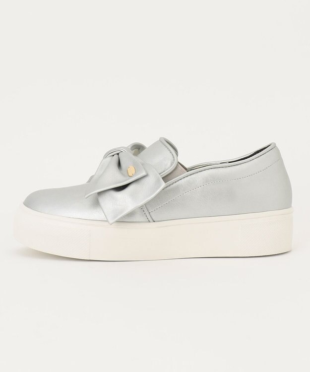 TOCCA 【晴雨兼用・軽量・抗菌消臭】NUANCE RIBBON SNEAKERS スニーカー シルバー系