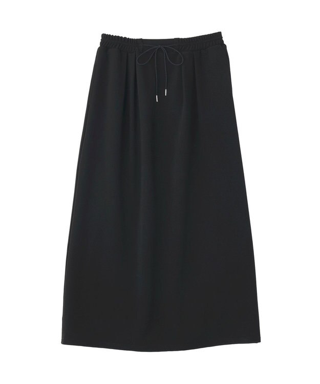 Green Parks 楽ちんリップルＩラインスカート Black