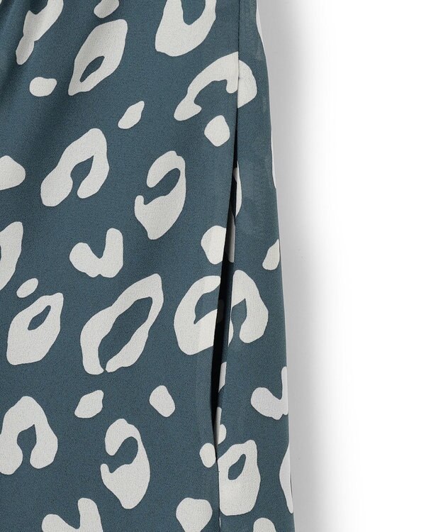 ICB 【洗える】レオパードプリント ティアードスカート パイングリーン系6