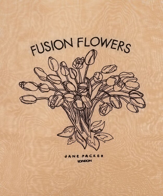 23区 JANE PACKER コラボ  フラワー刺繍 トートバッグ キャメル系