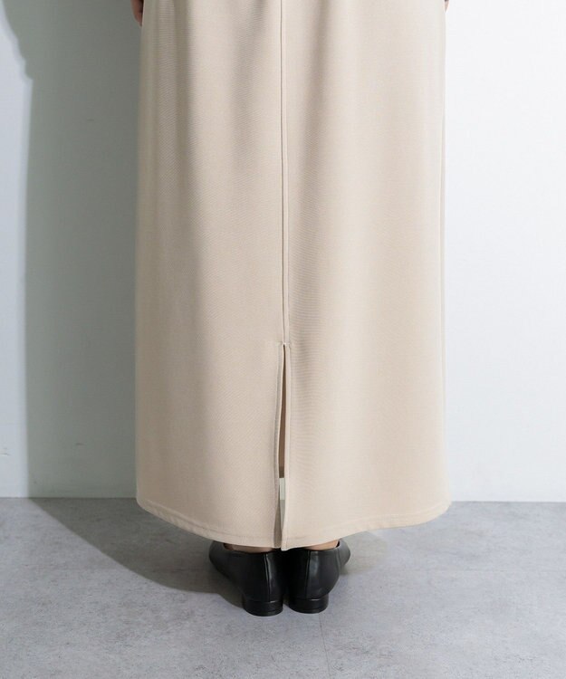 Green Parks 楽ちんリップルＩラインスカート Light Beige