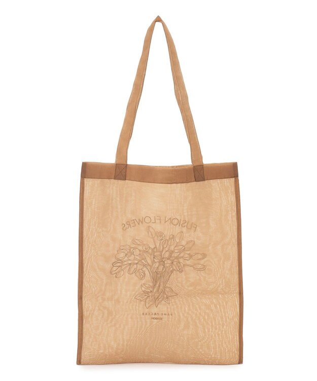 23区 JANE PACKER コラボ  フラワー刺繍 トートバッグ キャメル系