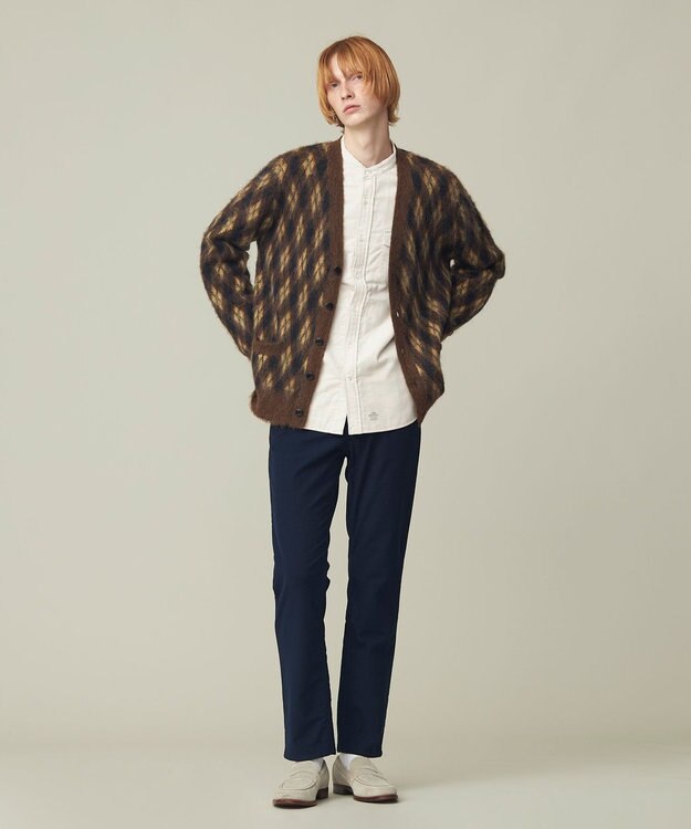 J.PRESS MEN 【WEB限定カラー有】モヘアヤーン アーガイルカーディガン イエロー系7