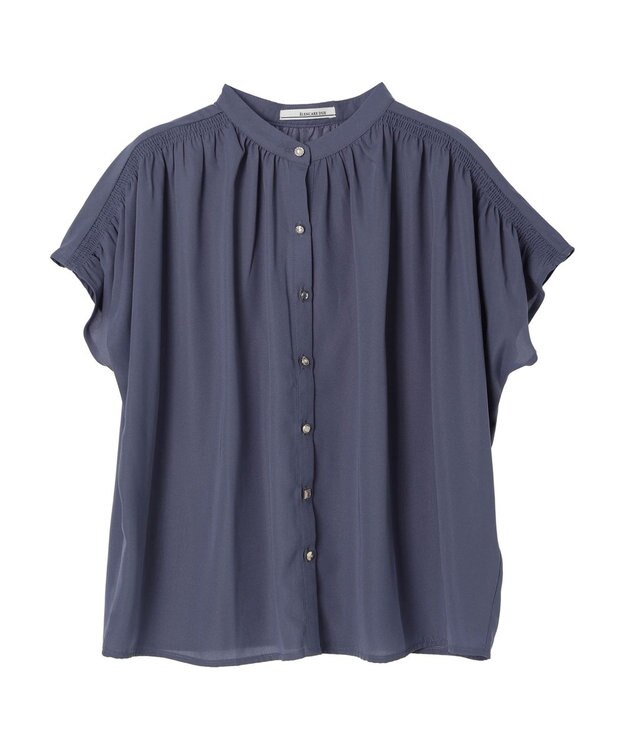 Green Parks ・ＥＬＥＮＣＡＲＥ　ＤＵＥ　イロイロ釦ドルマンブラウス Blue