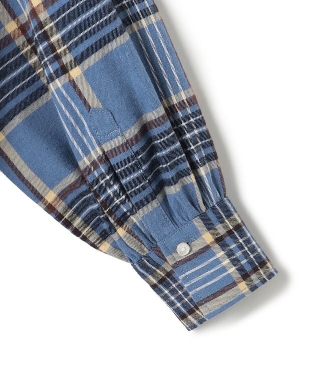 J.PRESS YORK STREET 【WOMEN】チェック シャツワンピース ブルー系3