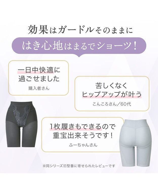 BRADELIS New York 【BRADELIS NewYork peace】綿混ストレッチハイブリッドガードル25 クロッチ付きで1枚履き可能な補整ガードル 消臭機能付き ブラデリス ロイヤルグレー