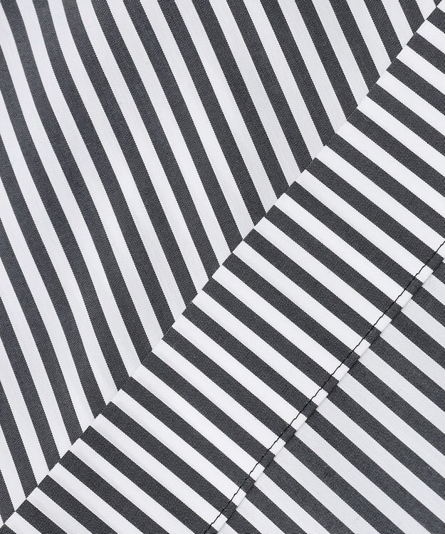 23区 【CLASSY.コラボ/洗える】シャツアンサンブル ワンピース ブラックストライプ×ブラック