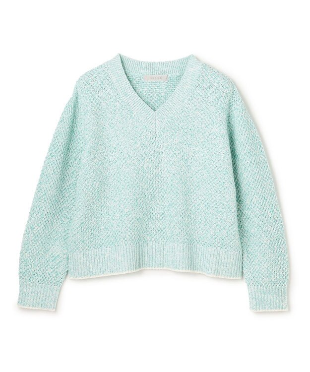 UNFILO メランジリンクス ニット グリーンMIX