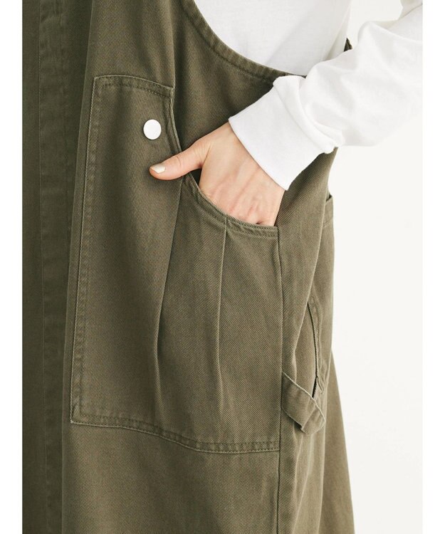 Green Parks ・ＳＵＧＡＲ　ＳＰＯＯＮ　ペインターサロペットスカート Khaki