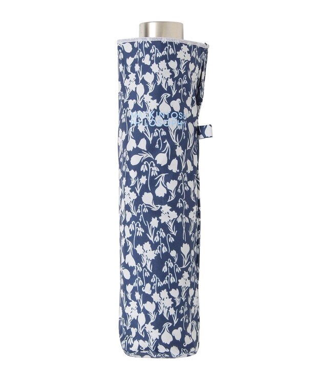 MOONBAT 【 遮光率100％/遮熱/UV/軽量】MACKINTOSH PHILOSOPHY(マッキントッシュフィロソフィー)晴雨兼用日傘 小花柄 バーブレラ 折りたたみ傘 フワクール生地使用 ディープブルー