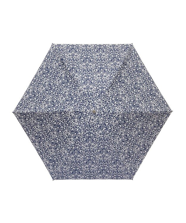 MOONBAT 【 遮光率100％/遮熱/UV/軽量】MACKINTOSH PHILOSOPHY(マッキントッシュフィロソフィー)晴雨兼用日傘 小花柄 バーブレラ 折りたたみ傘 フワクール生地使用 ディープブルー