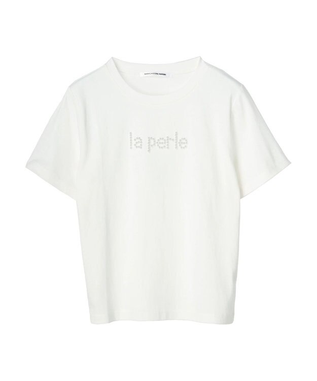 Green Parks ・ＲＡＹ　ＣＡＳＳＩＮ　パールドットロゴＴシャツ Off White