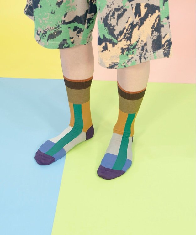 COQ 【26~28cm】sun pillar ソックス（L） グリーン